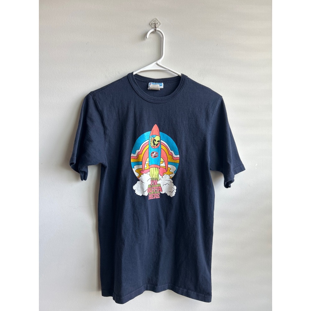 Champion Navy Blue Alien Graphic Short Sleeve T Shirt Mens Small - Picture 1 of 10